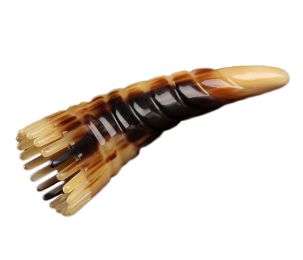 Natural Horn Comb Head Acupoint Massage Brush Fine Toothed Health Hair Comb Massage Brush - Default