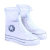 1pc Reusable Men And Women Rain Boots Cover Anti-Slip Wear-resistant Protective Cover Waterproof Layer - B White - S(35-36)