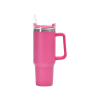 40oz Stainless Steel Handle Bottle Car Cup Double-layer Vacuum Iced Beer Cup Outdoor Portable Travel Insulation Cup - Red - 40oz