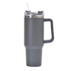 40oz Stainless Steel Handle Bottle Car Cup Double-layer Vacuum Iced Beer Cup Outdoor Portable Travel Insulation Cup - Grey - 40oz