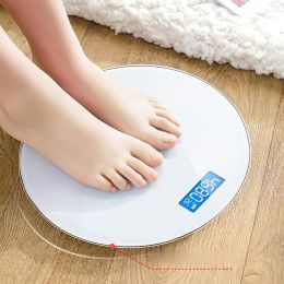 1pc Home Charging Electronic Scale Intelligent Weighing Scale Increases Precision Round Scale Body Scale Health Weight Loss Meter - Pink