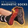 Winter Self-heating Health Care Socks Women Ski Sports Self Heated Massage Man Short Sock Magnetic Therapy Comfortable Warm Sox - red