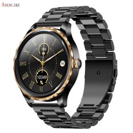 QR02 smart watch HD Bluetooth call AI voice mobile payment health monitoring multi sport watch - Three black steel plants