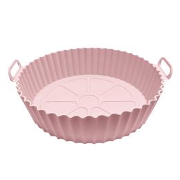 1/2pcs Air Fryer Silicone Pot; Reusable Air Fryer Liners; Silicone Air Fryer Basket; Food Safe Air Fryer Accessories - 1PCS Pink