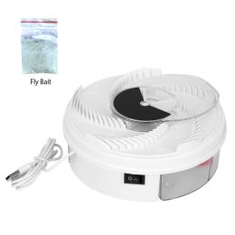 USB Powered Electric Fly Trap Automatic Flycatcher Rotating Fly Pest Repellent Tool For Home Kitchen Restaurant - White