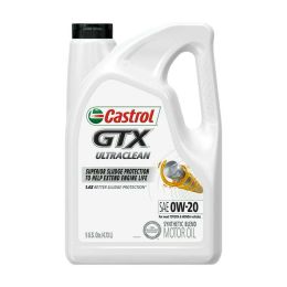 Castrol GTX Ultraclean 0W-20 Synthetic Blend Motor Oil, 5 Quarts - Castrol