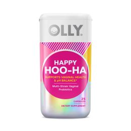 OLLY Happy Hoo-Ha, Women's Probiotic, Vaginal Health, Capsule Supplement, 25 Count - OLLY