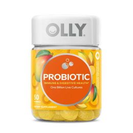 OLLY Probiotic Gummy, Immune & Digestive Health, Probiotic Supplement, Mango, 50 Count - OLLY