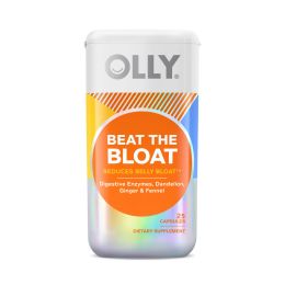 OLLY Beat the Bloat Capsule Supplement, Digestive Support, 25 Count - OLLY