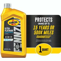 Pennzoil Ultra Platinum 5W-20 Full Synthetic Motor Oil, 1 Quart - Pennzoil