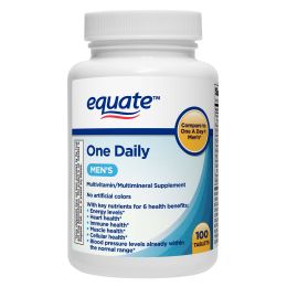 Equate One Daily Men's Multivitamin/Multimineral Supplement Tablets;  100 Count - Equate