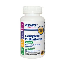 Equate Complete Multivitamin/Multimineral Supplement Tablets;  Adults;  200 Count - Equate