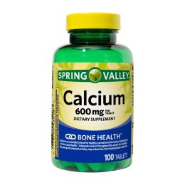 Spring Valley Calcium Tablets Dietary Supplement;  600 mg;  100 Count - Spring Valley