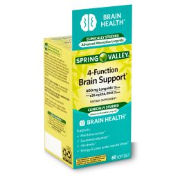 Spring Valley 4-Function Brain Support Dietary Supplement;  60 Count - Spring Valley