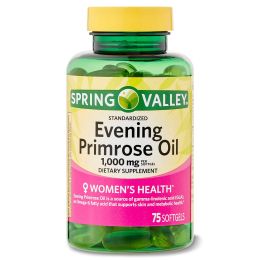 Spring Valley Women's Health Evening Primrose Oil Softgels;  1000 mg;  75 Count - Spring Valley