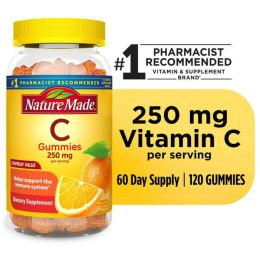 Nature Made Vitamin C 250 mg Gummies;  Dietary Supplement;  120 Count - Nature Made