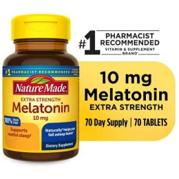 Nature Made Melatonin 10mg Extra Strength Tablets;  70 Count - Nature Made