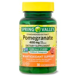 Spring Valley Standardized Extract Pomegranate Dietary Supplement;  400 mg;  30 Count - Spring Valley