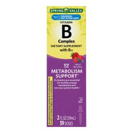 Spring Valley Liquid Vitamin B Complex Dietary Supplement with B12;  2 fl oz - Spring Valley