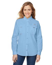 Ladies' Bahamaâ„¢ Long-Sleeve Shirt - WHITE - XS - WHITECAP BLUE - M