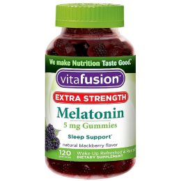 Vitafusion Extra Strength Melatonin Gummies;  Blackberry;  120 Count;  Pack of 6 - Vitafusion