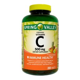 Spring Valley Vitamin C Chewable Tablets Dietary Supplement;  500 mg;  200 Count - Spring Valley