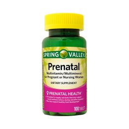 Spring Valley Prenatal Multivitamin/Multimineral Tablets Dietary Supplement;  100 Count - Spring Valley