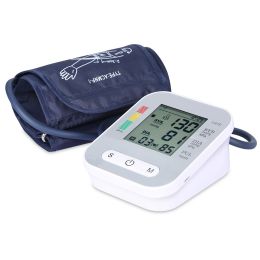 Digital Arm Blood Pressure Monitor LCD Digital Heart Beat BP Gauge Health Test w/Voice - Grey