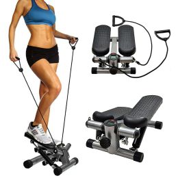 Adjustable Mini Stepper with LCD Monitor Stepping Machine, Comes with Resistance Bands - 28.40 x 7.10 x 7.10 Inches