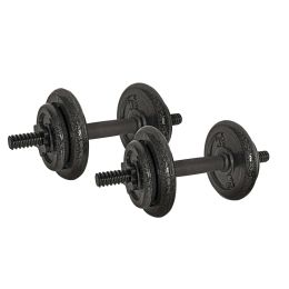 Barbell 40lb Adjustable Cast Iron Dumbbell, Pair - 40 lb