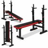 Adjustable Weight Bench with 330 Lbs. Black/Red - Black