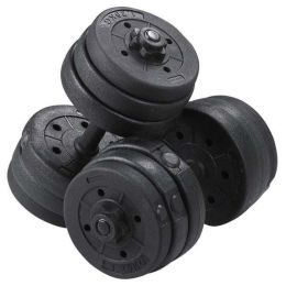 Adjustable Dumbbell Set for Home and Gym Exercise, Black, 44 Lb - 44