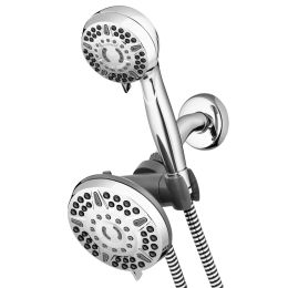 6+ Mode Powerpulse Massage Dual Shower Head System, Chrome - Chrome