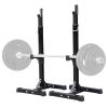 2 Pieces Adjustable Adjustable Squat Rack Stand - Black