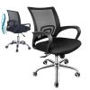 Home Office Chair Adjustable Ergonomic Desk Chair with Armrest, Swivel Mesh Task for Home Office Study, Black - Black