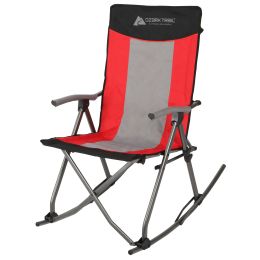 Camping Rocking Chair, Red - Red