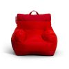 Dorm Bean Bag Chair, Kids/Teens, Smartmax 3ft, Black - Two Tone Red