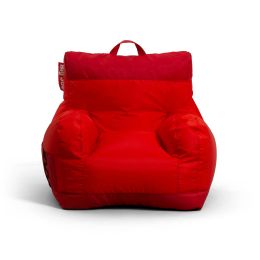 Dorm Bean Bag Chair, Kids/Teens, Smartmax 3ft, Black - Two Tone Red