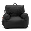 Dorm Bean Bag Chair, Kids/Teens, Smartmax 3ft, Black - Black