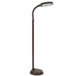 5-Foot Sunlight Floor Lamp - Adjustable LED Reading Lamp and Room Decor for Modern Living Rooms, Bedrooms, and Offices (Black) - Brown