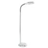 5-Foot Sunlight Floor Lamp - Adjustable LED Reading Lamp and Room Decor for Modern Living Rooms, Bedrooms, and Offices (Black) - Chrome