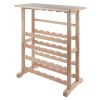 Wood Vinny 24-Bottle Wine Rack, Espresso, Espresso Finish - Natural