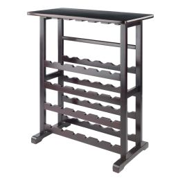 Wood Vinny 24-Bottle Wine Rack, Espresso, Espresso Finish - Espresso