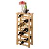 Wood Napa 28-Bottle Compact Sized Wine Rack, Natural Finish - Natural Finish