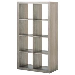 8-Cube Storage Organizer, White Texture - Rustic Gray