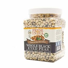 Pride Of India - Indian Whole Black Eyed Peas - Protein & Fiber Rich Lobiya - 1.5 LB