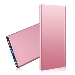 20000mAh Power Bank Ultra-thin External Battery Pack Phone Charger - RoseGold