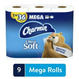 Charmin Ultra Soft Toilet Paper, 9 Mega Rolls - Charmin