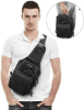 Men Backpack Tactical Sling Bag Chest Shoulder Body Molle Day Pack Pouch Black - default