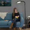 5-Foot Sunlight Floor Lamp - Adjustable LED Reading Lamp and Room Decor for Modern Living Rooms, Bedrooms, and Offices (Black) - Black